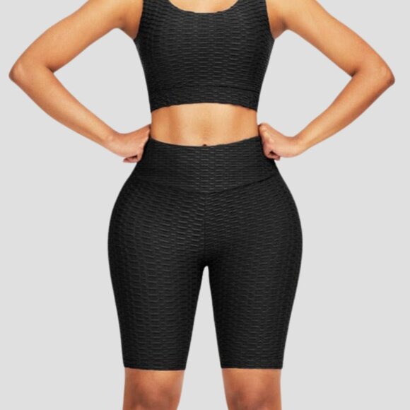 CoolFlexx Tummy Control Activewear Set, Black - Picture 3 of 3